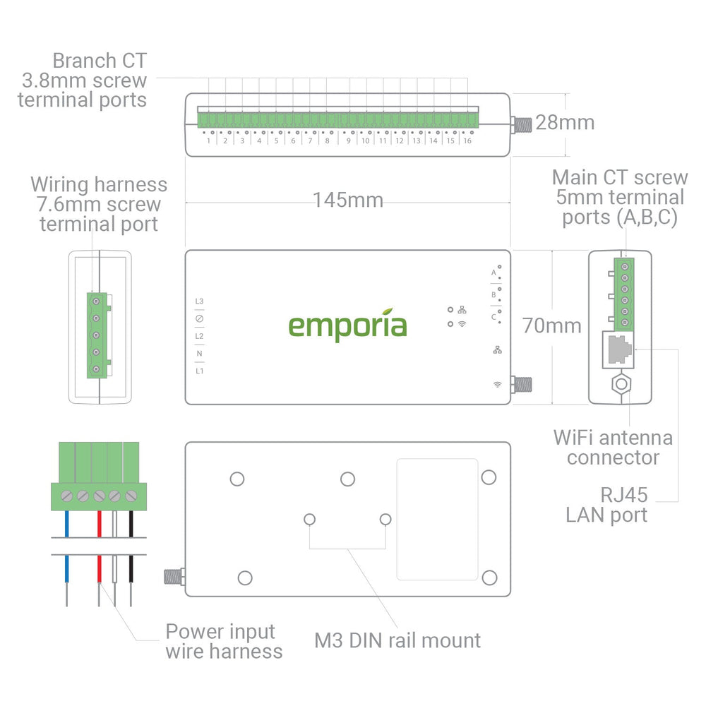 Emporia Level 2 EV Charger with PowerSmart Load Management for NACS Vehicles