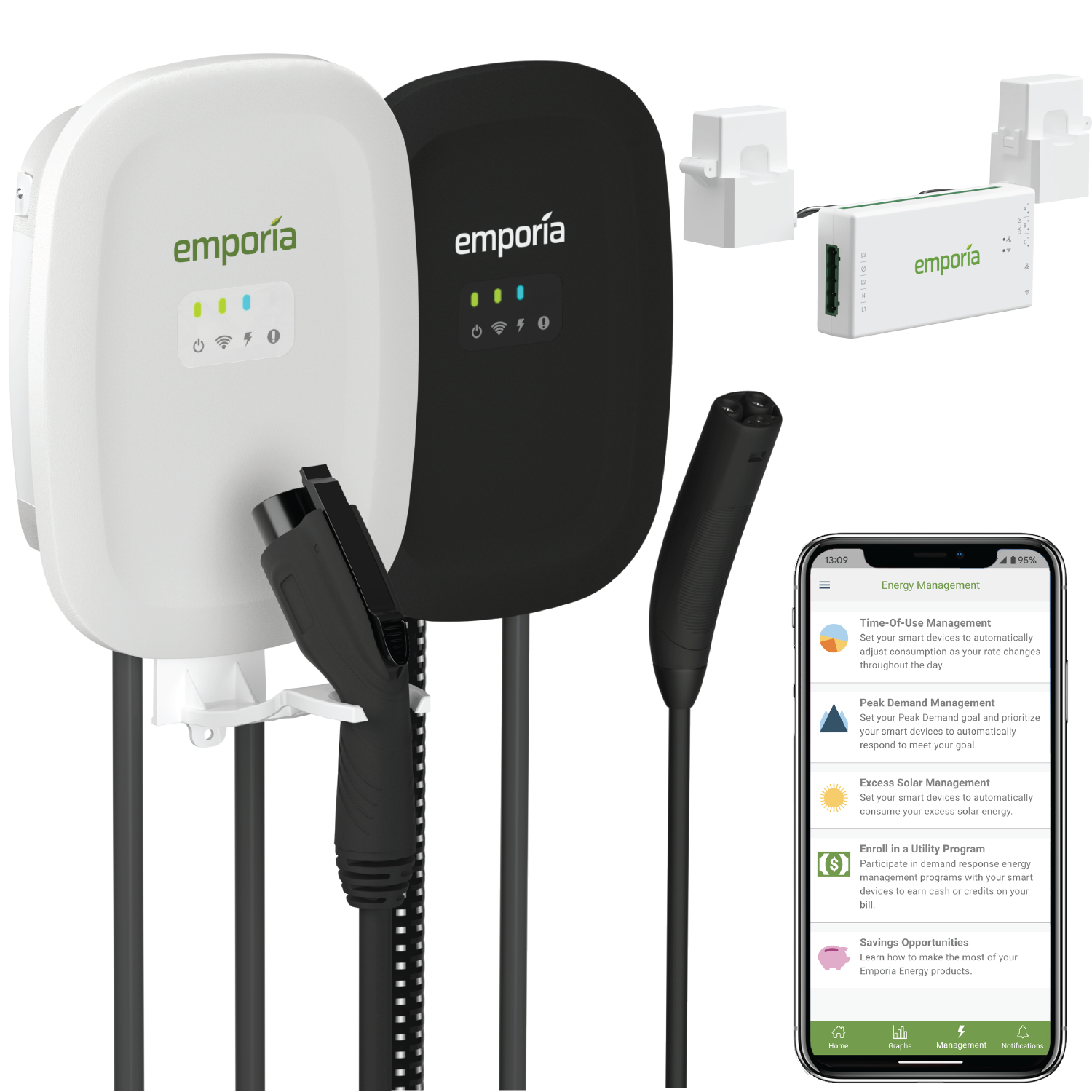 Emporia Level 2 EV Charger with PowerSmart Load Management