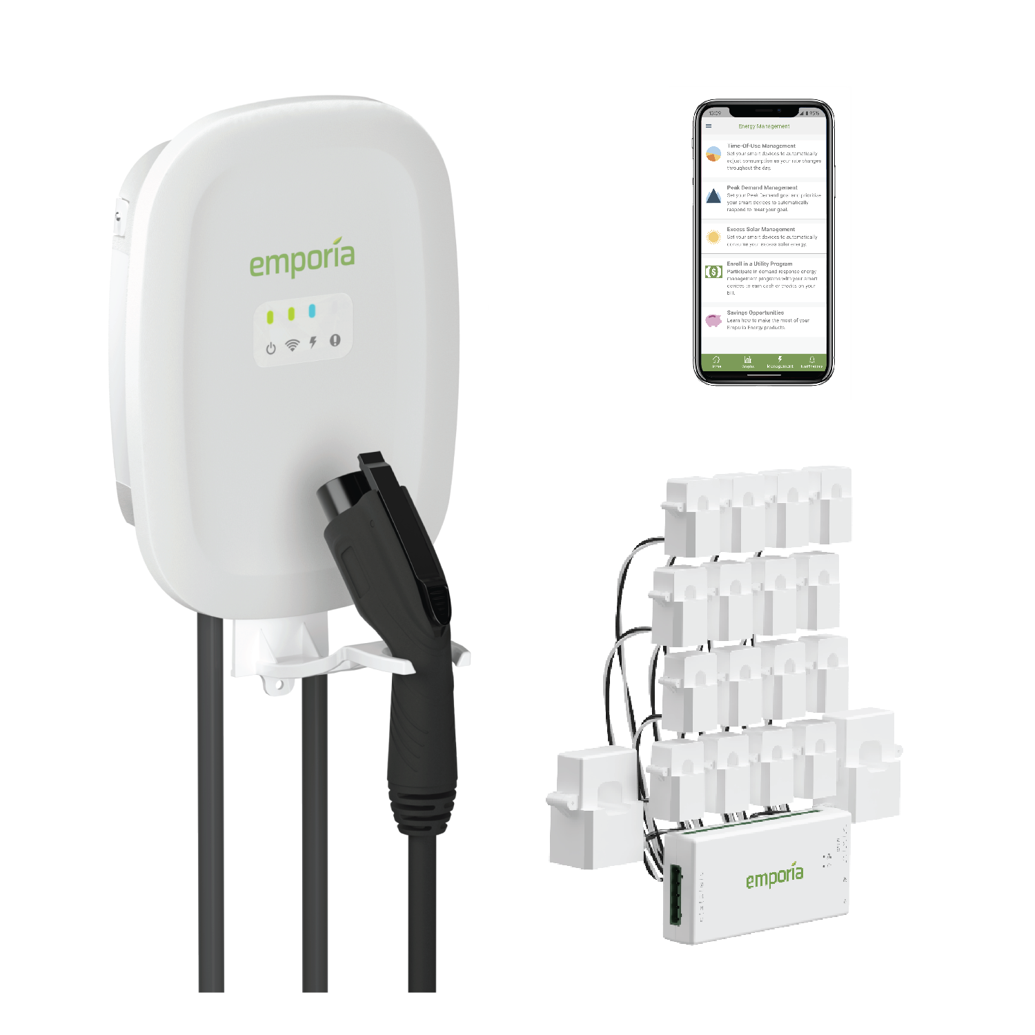 Level 2 EV Charger and Vue Energy Monitor Bundle