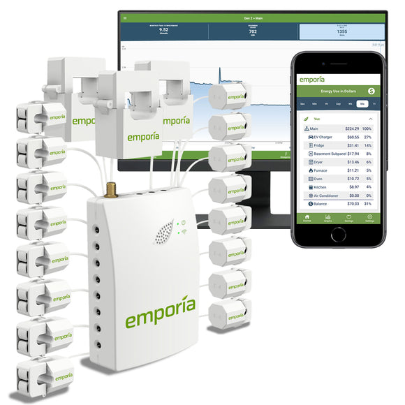 Emporia Vue: Gen 2 3-PHASE with 16 Sensors