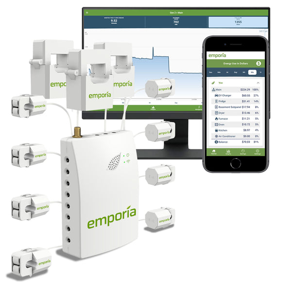 Emporia Vue: Gen 2 3-PHASE with 8 Sensors