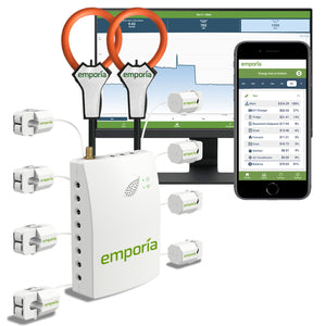Emporia Vue: Gen 2 with 8 Sensors and Pair of Flexible Current Sensors