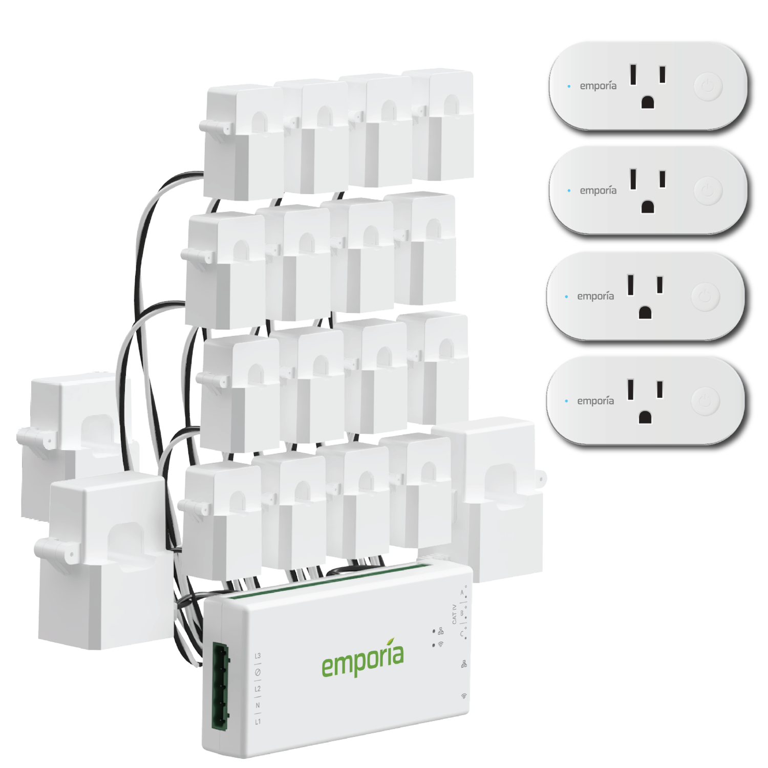 Vue 3 Home Energy Monitor with 4 Pack Smart Plugs