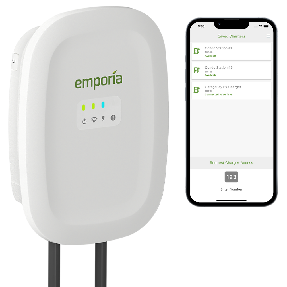 Emporia Classic Level 2 EV Charger with Invite2Charge | Charging with Access Control