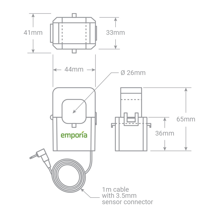 200A 3-Phase Sensor Kit for Vue 2 Home Energy Monitor