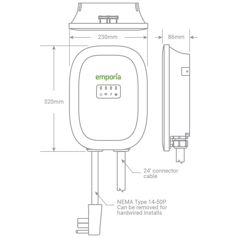 Refurbished Level 2 EV Charger | CCS (J1772) or NACS (Tesla) UL Certified | Energy Star | 48 Amp | 24' Cable | NEMA 14-50 or Hardwired