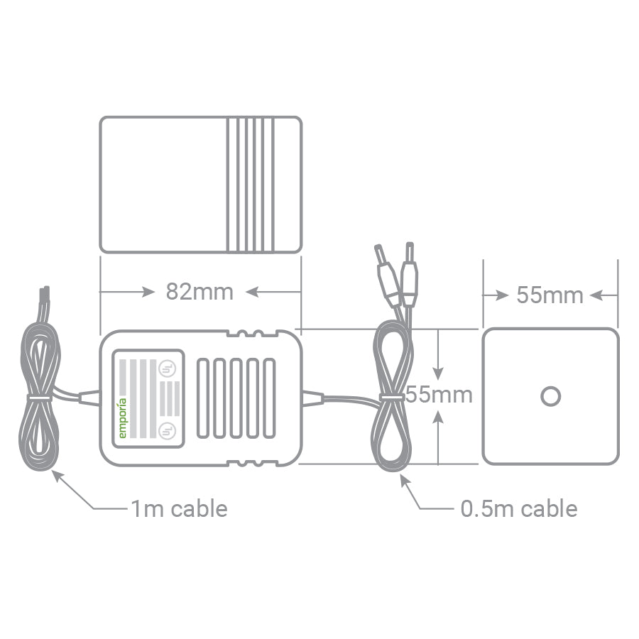 Pair of 200A Flexible Sensors for Vue 2 Home Energy Monitor